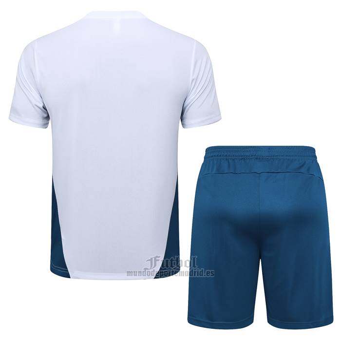 Chandal del Olympique Marsella Manga Corta 2024-2025 Blanco - Pantalon Corto